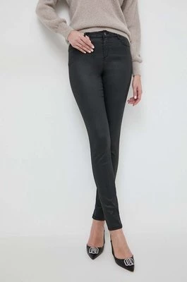 Morgan spodnie PYUKA damskie kolor czarny dopasowane medium waist
