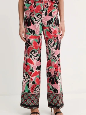 Morgan spodnie damskie kolor czarny proste high waist POY.F