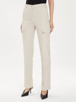 Morgan Spodnie materiałowe 241-PAZZA.F Beżowy Slim Fit