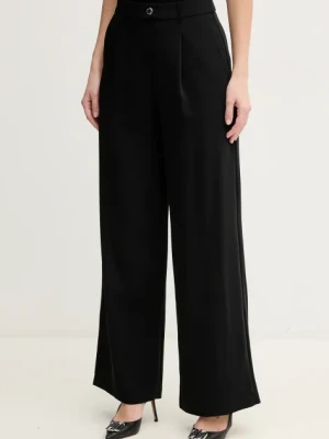 Morgan spodnie PDION damskie kolor czarny szerokie high waist PDION