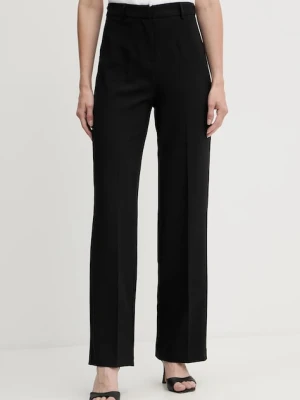 Morgan spodnie POYA.F damskie kolor czarny szerokie high waist POYA.F
