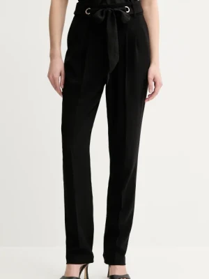 Morgan spodnie PROBY.F damskie kolor czarny proste high waist PROBY.F
