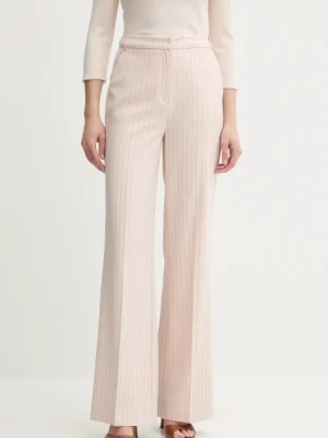 Morgan spodnie PVIVI.F damskie kolor beżowy dzwony high waist PVIVI.F