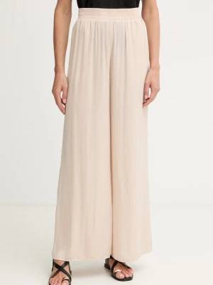 Morgan spodnie wide leg damskie PWENDA beżowy
