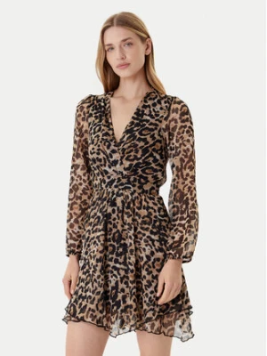 Morgan Sukienka codzienna 252-RLION Brązowy Regular Fit