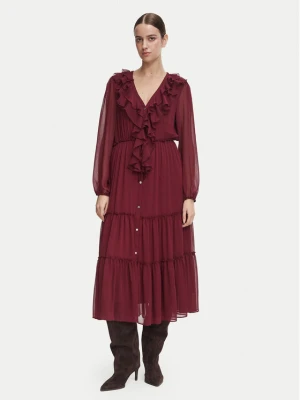 Morgan Sukienka codzienna 261-ROMANCE Bordowy Regular Fit