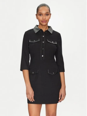 Morgan Sukienka dzianinowa 251-RUBIBI Czarny Slim Fit