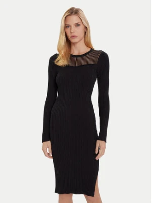 Morgan Sukienka dzianinowa 252-RMAN Czarny Slim Fit