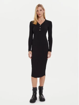 Morgan Sukienka dzianinowa 252-RMEXAS Czarny Slim Fit