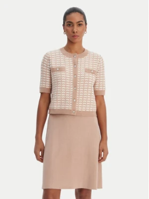 Morgan Sukienka dzianinowa 261-RMORESA Beżowy Slim Fit