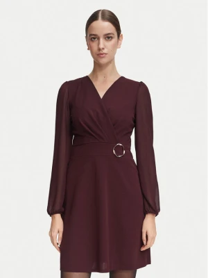 Morgan Sukienka koktajlowa 252-RSONIA Bordowy Slim Fit