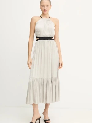 Morgan sukienka kolor beżowy maxi rozkloszowana RLIMON