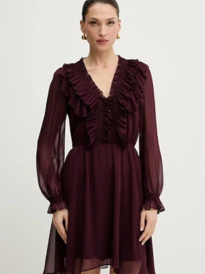 Morgan sukienka kolor bordowy mini rozkloszowana RCATHY