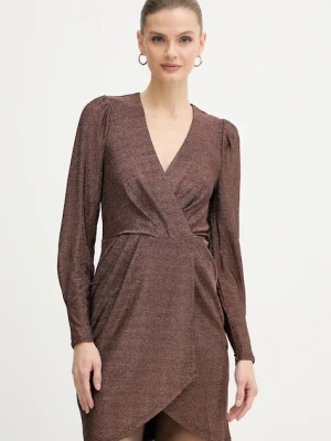 Morgan sukienka kolor brązowy mini dopasowana RNINO