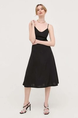 Morgan sukienka kolor czarny midi prosta