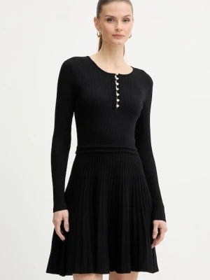 Morgan sukienka kolor czarny mini rozkloszowana RMCOSI