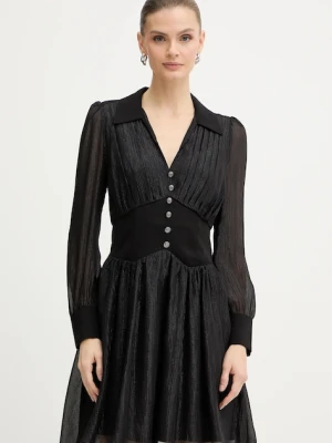 Morgan sukienka kolor czarny mini rozkloszowana ROPLAM