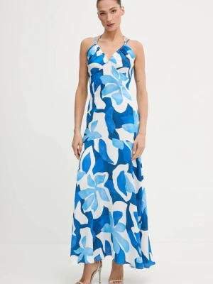 Morgan sukienka kolor niebieski maxi rozkloszowana RSEA.F