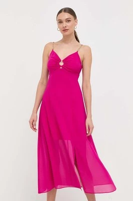Morgan sukienka kolor różowy midi rozkloszowana