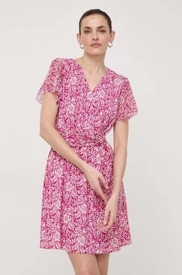 Morgan sukienka kolor różowy mini rozkloszowana