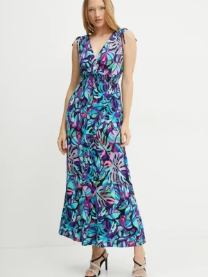 Morgan sukienka RCALVI kolor zielony maxi prosta RCALVI