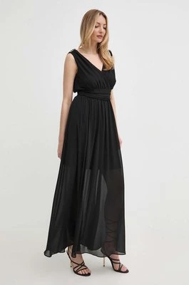 Morgan sukienka REPONS kolor czarny maxi rozkloszowana