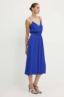 Morgan sukienka RILDA kolor niebieski maxi rozkloszowana