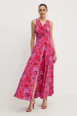 Morgan sukienka RORAL.F kolor różowy maxi rozkloszowana RORAL.F