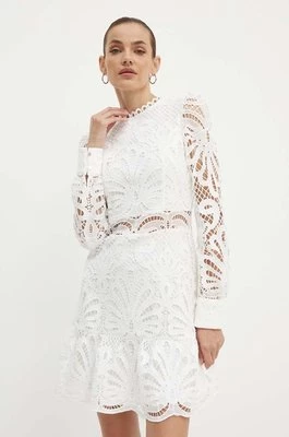 Morgan sukienka ROSLO kolor biały mini rozkloszowana ROSLO