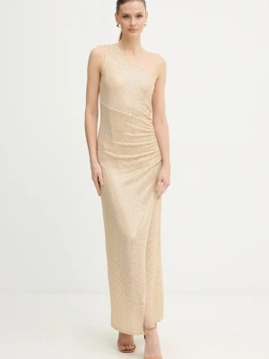 Morgan sukienka RSHOK kolor beżowy maxi rozkloszowana RSHOK