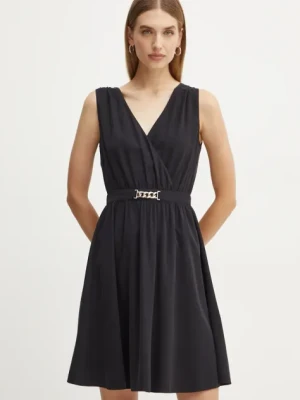 Morgan sukienka RURBAL kolor czarny mini rozkloszowana RURBAL