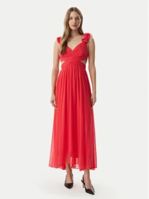 Morgan Sukienka wieczorowa 251-RISSAL Koralowy Regular Fit