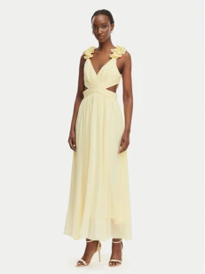 Morgan Sukienka wieczorowa 251-RISSAL Żółty Regular Fit