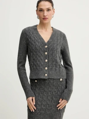 Morgan sukienka z domieszką wełny kolor szary mini dopasowana RMGREY