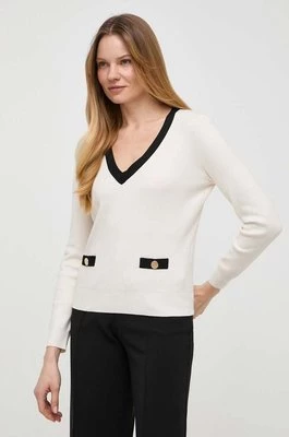 Morgan sweter damski kolor beżowy lekki