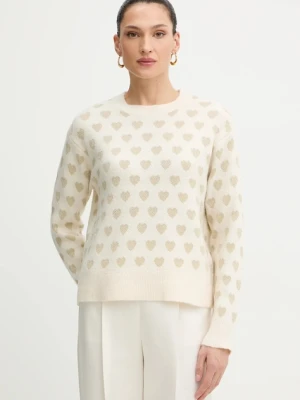 Morgan sweter damski kolor beżowy lekki MCOEUR