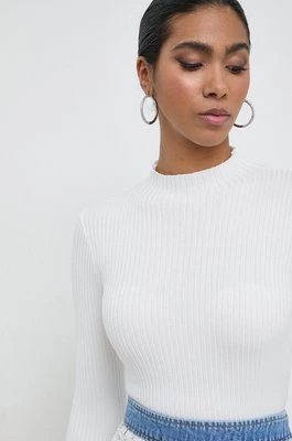 Morgan sweter damski kolor beżowy z półgolfem