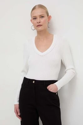 Morgan sweter damski kolor biały lekki