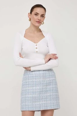 Morgan sweter damski kolor biały lekki
