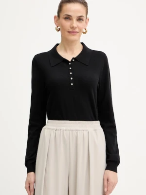 Morgan sweter damski kolor czarny lekki MPOLI