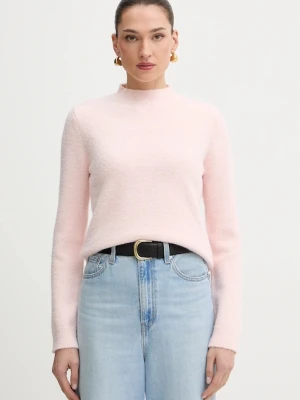 Morgan sweter damski kolor różowy z półgolfem MIRO