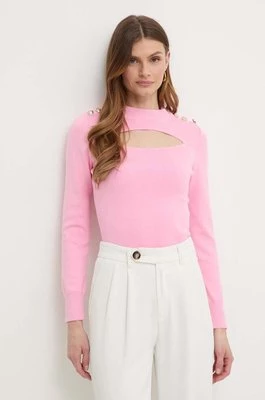 Morgan sweter MACKIE damski kolor różowy lekki