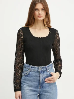 Morgan sweter MCEPE damski kolor czarny lekki MCEPE