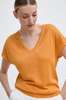 Morgan t-shirt MFIRENZ damski kolor pomarańczowy lekki MFIRENZ