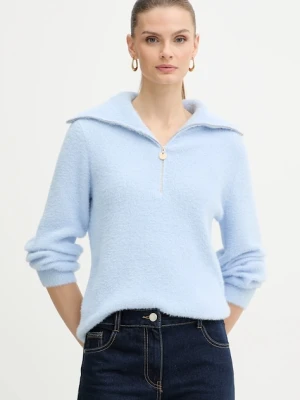 Morgan sweter MNOVI damski kolor niebieski MNOVI