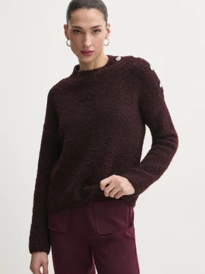 Morgan sweter z domieszką wełny MBULLE damski kolor bordowy MBULLE