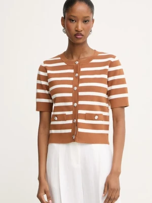 Morgan sweter z krótkim rękawem damski z wiskozą