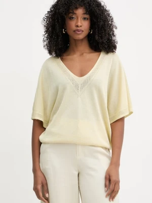 Morgan sweter z krótkim rękawem damski z wiskozy MCHRIS