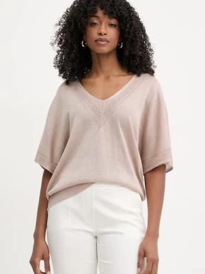 Morgan sweter z krótkim rękawem damski z wiskozy MCHRIS