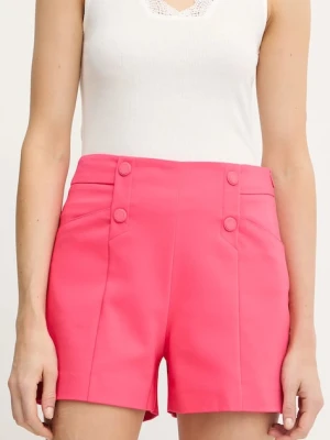 Morgan szorty damskie kolor różowy gładkie high waist SHEON